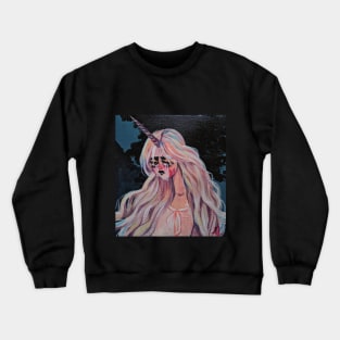 sad unicorn Crewneck Sweatshirt